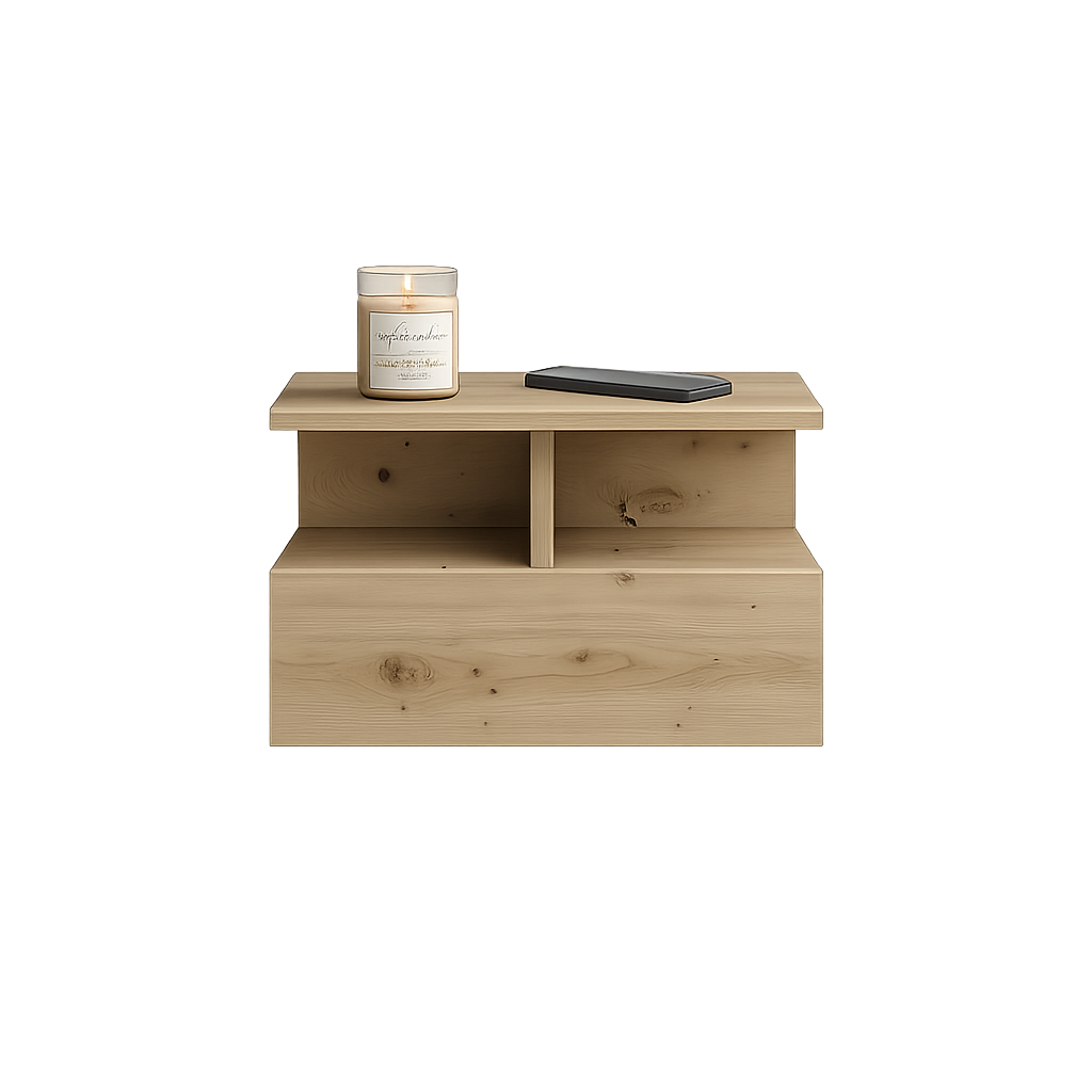 Vireo Oak Floating Nightstand