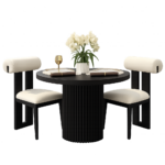 Noir Flute Dining Set