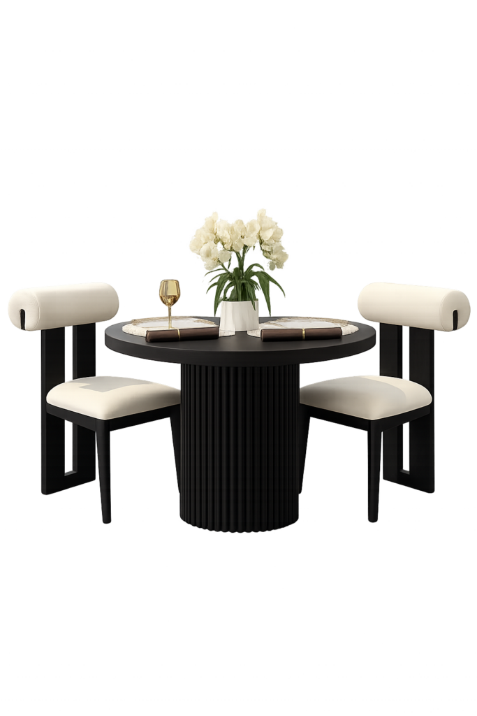 Noir Flute Dining Set